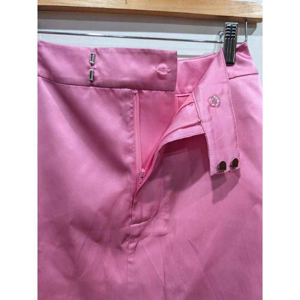 New! Hansen & Gretel Pink Satin Silk Tamara Mini Skirt, XS - Picture 6 of 9
